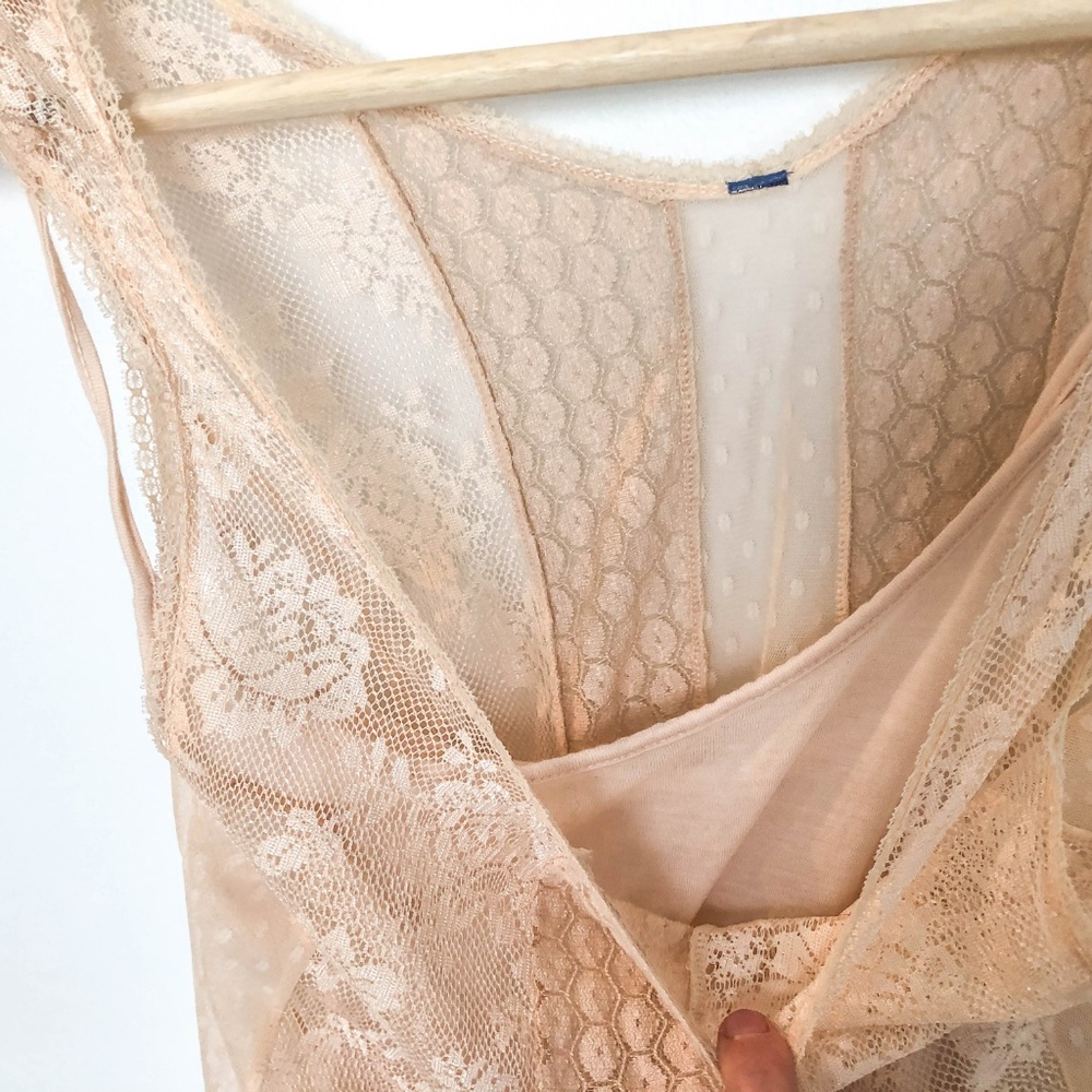 NWOT Free People Pink Blush Lace Dress - Picture 4 of 5